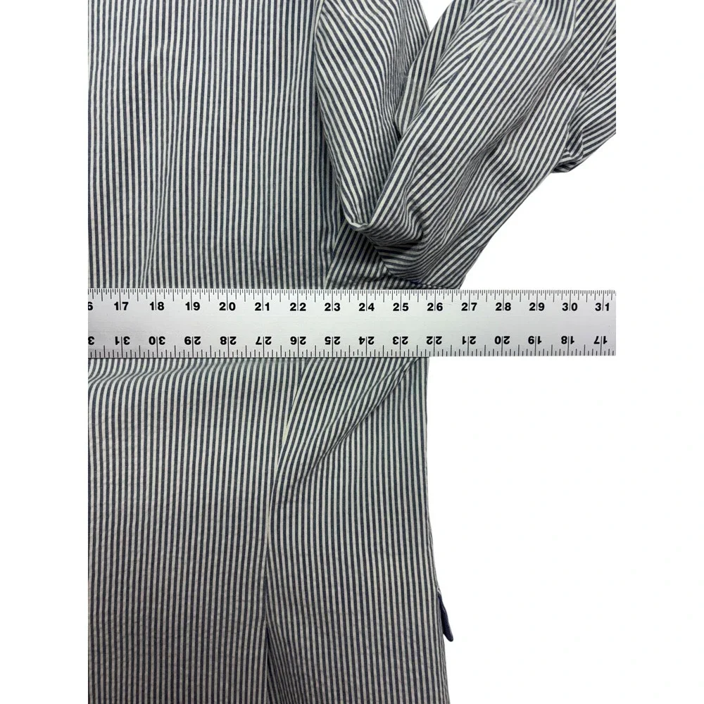 Jos A Bank 1905 50R Blue White Stripe Seersucker Blazer Jacket Sport Coat Cotton